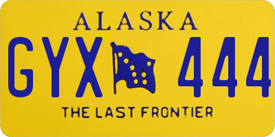 AK license plate GYX444