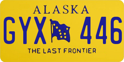 AK license plate GYX446