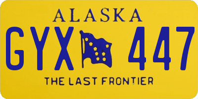 AK license plate GYX447
