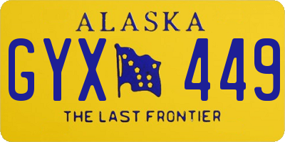 AK license plate GYX449