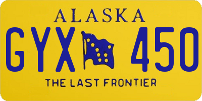 AK license plate GYX450
