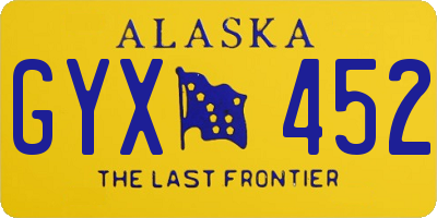 AK license plate GYX452