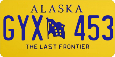 AK license plate GYX453