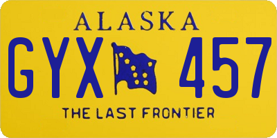 AK license plate GYX457