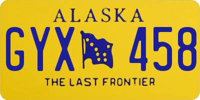 AK license plate GYX458