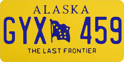 AK license plate GYX459