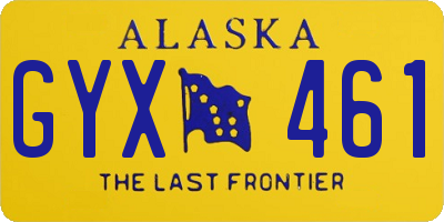 AK license plate GYX461