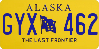 AK license plate GYX462