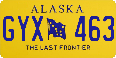 AK license plate GYX463