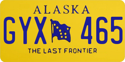 AK license plate GYX465