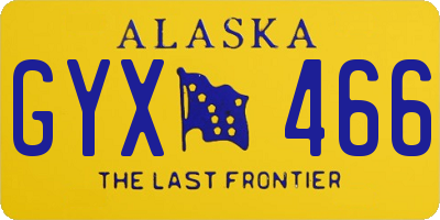 AK license plate GYX466