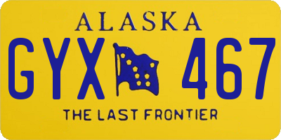 AK license plate GYX467