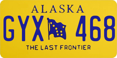 AK license plate GYX468