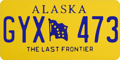 AK license plate GYX473