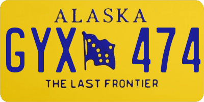 AK license plate GYX474