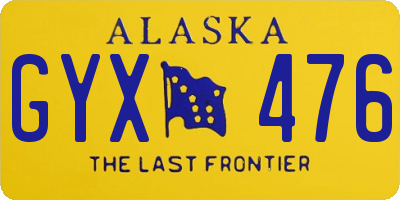 AK license plate GYX476