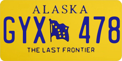 AK license plate GYX478