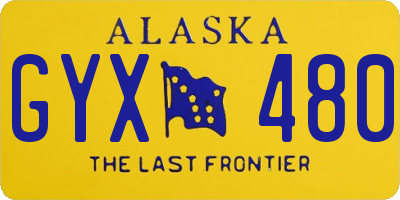 AK license plate GYX480