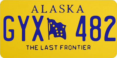 AK license plate GYX482