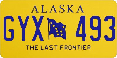 AK license plate GYX493