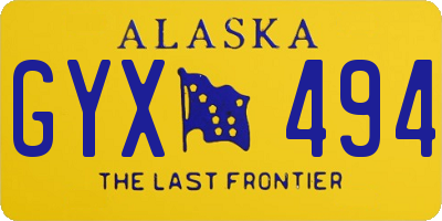AK license plate GYX494