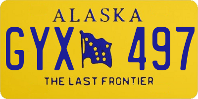 AK license plate GYX497