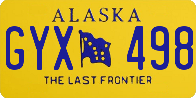 AK license plate GYX498