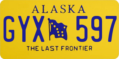 AK license plate GYX597