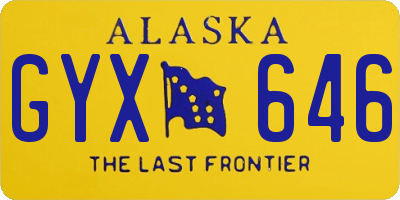 AK license plate GYX646
