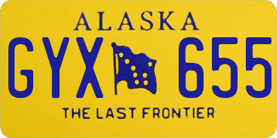 AK license plate GYX655