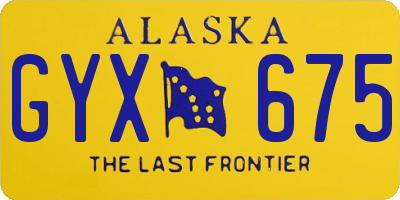 AK license plate GYX675