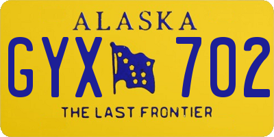 AK license plate GYX702