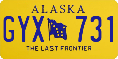 AK license plate GYX731