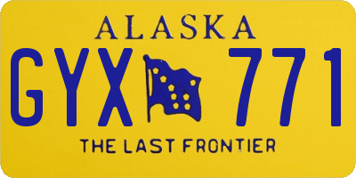 AK license plate GYX771