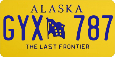 AK license plate GYX787