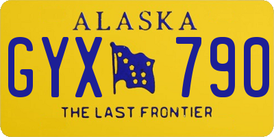 AK license plate GYX790