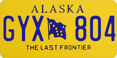 AK license plate GYX804