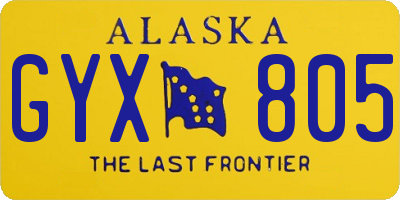 AK license plate GYX805
