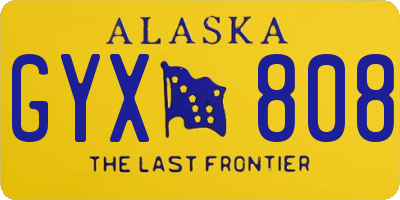 AK license plate GYX808