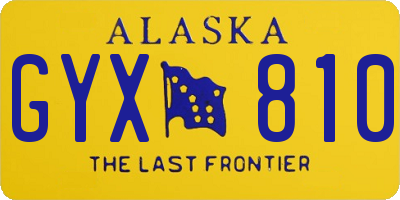 AK license plate GYX810