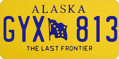 AK license plate GYX813