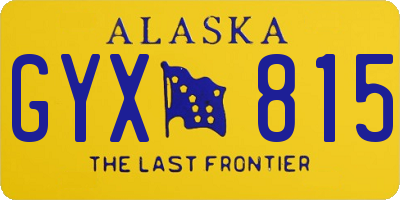 AK license plate GYX815