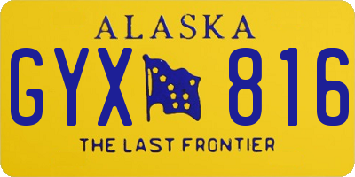 AK license plate GYX816