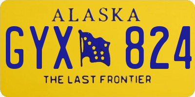 AK license plate GYX824