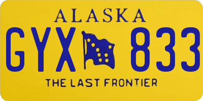 AK license plate GYX833