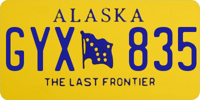 AK license plate GYX835