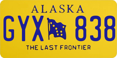 AK license plate GYX838
