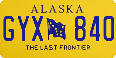 AK license plate GYX840