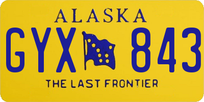 AK license plate GYX843