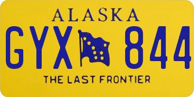 AK license plate GYX844